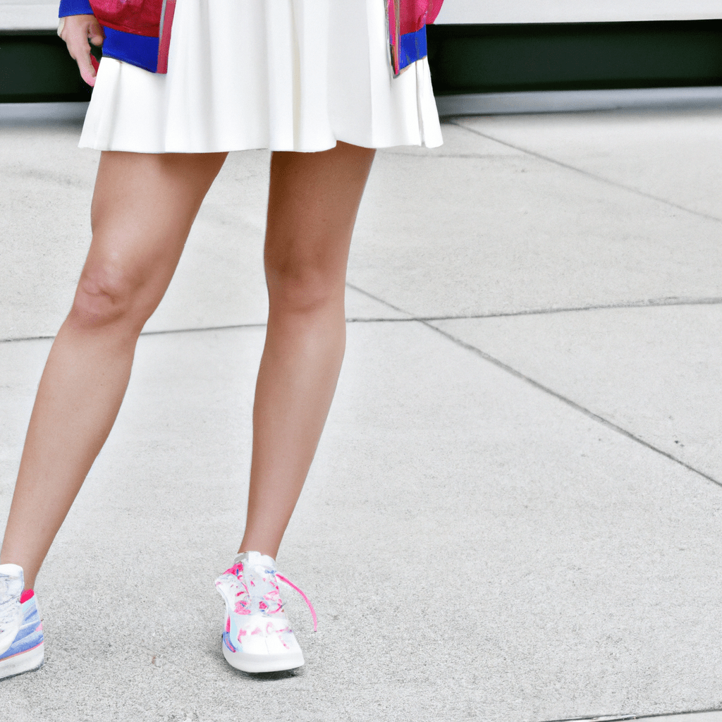 How To Wear Pleated Skirt With Sneakers